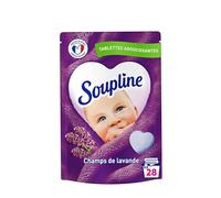 SOUPLINE Tablettes Adoucissantes Coeur Champs de Lavande, Parfume le Linge de Maison, Douceur et Parfum Irrésistibles, Soupline Adoucissant Linge, Assouplissant Coeur 28 Tablettes = 28 Lavages