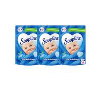 SOUPLINE Tablettes Adoucissantes Coeur Grand Air, Parfume le Linge de Maison, Douceur et Parfum Irrésistibles, Soupline Adoucissant Linge, Assouplissant Coeur 3x28 Tablettes = 84 Lavages