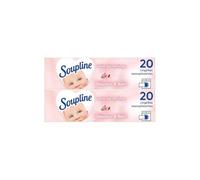 SOUPLINE Voile Sèche-Linge Adoucissant Douceur & Soin, Parfume le Linge de Maison, Complément Idéal à Votre Lessive et à Votre Adoucissant Linge, Pour Tous Sèche-Linges, Parfum Durable, 40 Lingettes