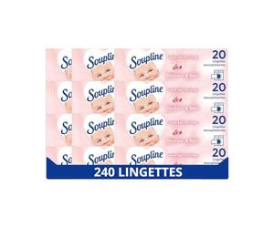 SOUPLINE Voile Sèche-Linge Adoucissant Douceur & Soin, Parfume le Linge de Maison, Complément Idéal à Votre Lessive et à Votre Adoucissant Linge, Pour Tous Sèche-Linges, Parfum Durable, 240 Lingettes