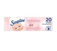 SOUPLINE Voiles Sèche-Linge Adoucissants Douceur & Soin, Parfume le Linge de Maison, Pour Tous Sèche-Linges, 20 Lingettes, lot de 3