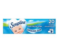 SOUPLINE - Voiles Sèche-Linge Adoucissants Grand Air - Lingettes à Disposer dans le Sèche-Linge - 20 lingettes