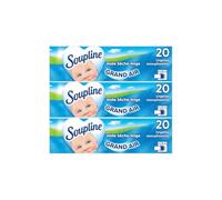 SOUPLINE Voiles Sèche-Linge Adoucissants Grand Air, Parfume le Linge de Maison, Parfum Longue Durée,Complément Idéal à Votre Lessive et à Votre Adoucissant Linge, 60 Lingettes Soupline Grand Air