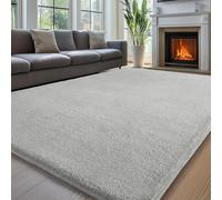 Sour Lemon Grand tapis à poils longs pour salon, chambre à coucher, tapis pelucheux lavable, antidérapant et moelleux, pour salon, chambre d'enfant (685 x 948 cm, gris)