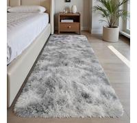 Sour Lemon Tapis de Salon 80 x 300 cm, Tapis Gris pour Chambre à Coucher, Lavable, antidérapant, Moelleux, à Poils Longs, Doux et Moderne, Tapis de Sol à côté des Tapis pour Enfants, Couloir, Salon