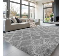 Sour Lemon Tapis de Salon, à Poils Longs, Tapis Chambre Gris, 140 x 200 cm, antidérapant, Extra Large, Moelleux et Moderne, pour Chambre à Coucher, Chambre d'enfant