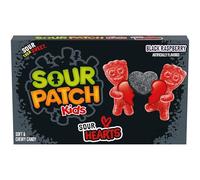 SOUR PATCH KIDS Black Raspberry Sour Hearts Soft & Chewy - Bonbons pour la Saint-Valentin, 87,3 g