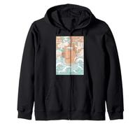 Source Chaude Japonaise Ukiyo-e Onsen Amusante à Capybara Sweat à Capuche