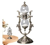 Source de Bois Vintage - Sourage de sablier doré en Relief, Cadeaux de Mariage de Cuisine | Timer de Sable tournant en métal d'horloge de Sable d'étude décor Vintage en Verre, éducation Jouet créatif