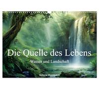 Source de vie - l'eau et le paysage, Version française (Calendrier mural 2026 DIN A3 portrait), Calendrier CALVENDO mensuel