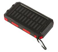 Source d'énergie solaire 10 000 mAh, batterie externe antichoc, chargeur de téléphone portable avec lampe de poche LED et boussole, pour camping, randonnée, voyage et aventure