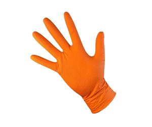 SOURCE HYGIENE ASAP- GANT NITRILE NON POUDRE ORANGE TEXTURE DIAMANT XXL (Extra Extra Large) boite de 50