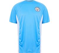 Source Lab Manchester City Poly T-Shirt Adults Bleu Grand Male