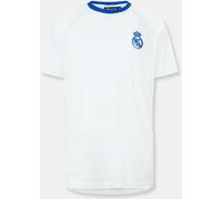 Source Lab Real Madrid Mens T Shirt Blanc/Bleu Moyen Male