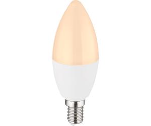Source lumineuse ampoule LED blanche dimmable lampe en aluminium en forme de bougie moderne, 1x douille LED E14 7 watts 620 lumens 3000 Kelvin blanc chaud, DxH 3,7x10,7cm