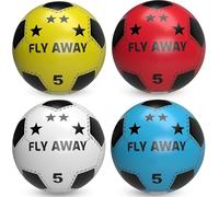 SourceDIY Ballon de football 22,5 cm dégonflé pour enfant Convient pour un usage intérieur et extérieur, pour l'école, les fêtes d'anniversaire, les kermesses, livré dans des couleurs assorties, Lot de 4