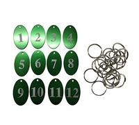 Sourcemall Étiquettes numérotées en alliage d'aluminium avec porte-clés 1-50 Vert