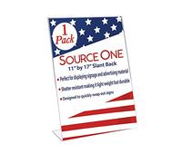 SourceOne Deluxe 11 large x 17 Grand Slant Retour clair épais en acrylique Signe Holder - Porte Brochure (1 Pack)