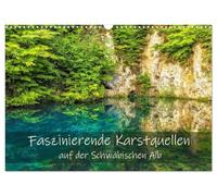 Sources karstiques fascinantes dans le Jura souabe, Version française (Calendrier mural 2026 DIN A3 portrait), Calendrier CALVENDO mensuel