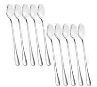 SourceTon Ensemble de 10 cuillères longues en acier inoxydable pour thé glacé, café, cocktail, milkshake et boisson froide