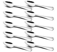 SourceTon Pack de 10, cuillère à pamplemousse et à dessert, acier inoxydable avec bord dentelé, 6 inch