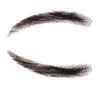 Sourcils artificiels en cheveux humains - Texture naturelle, aspect doux et réaliste, base adhésive légère | Brosses de dentelle réutilisables pour maquillage de vacances, spectacles sur scène, looks