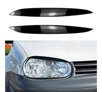 Sourcils de Phare de Voiture pour VW Golf 4 MK4 GTI TDI SDI R32 1997-2006 Accessoires de Couverture décorative de paupières de sourcil de Lampe de Phare Avant,Glossy Black