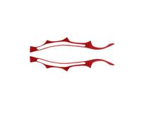 Sourcils de Phare Pour Série 5 E60 2004-2010 Élément de Phares Noir Piano Accessoire de Stylage Extérieur Auto Style Sportif(Carbon fiber pattern red)
