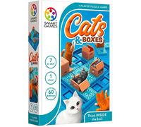 SmartGames Jeu de puzzle Chats & Boxes – 60 défis – 7 ans et plus – SG450