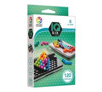 SmartGames - IQ Six Pro - Puzzle 2D 3D Enfant 8+ - Jeu de Logique Enfant - 120 Défis Solo - Joeut de Réflexion - Jeu Éducatif 8 Ans - Plateau Compact et Pièces Colorées - Format de Voyage