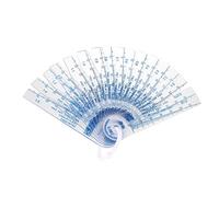 sourcing map 0.05-1.5mm Épaisseur Plastique Jauge épaisseur Bouche-trou Outil Mesure pour Largeur écart (17 en 1)