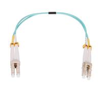 sourcing map 0,2 Mètres 0,6Ft Fibre Correctif Câble Multimode Duplex LC-LC OM3 LSZH Fibre Optique Cavalier Vert pour Réseau Émetteur-récepteur,Instrumentation 1pcs