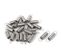 sourcing map 0.5mmx6x25mm Inoxydable Acier Double Crochet Petit Tension Ressort 24pcs