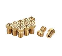 sourcing map 0.6mm 3D Imprimante Buse 14Pcs M6 Filetage pour V5 V6 1.75mm Extrudeuse Impression Laiton