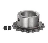 sourcing map 06B Pignon de chaîne à rouleau 17T Pas 3/8" 25 mm A3 en acier au carbone