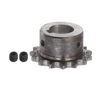 sourcing map 06B Rouleau Chaîne Pignon 15T Pas 3/8" 19mm Alésage A3 Carbone Acier Moteur Embout Engranage