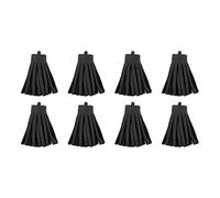 sourcing map 1.18" Cuir Gland Porte-clés Gland Charme Vrac pour Porte-clés Bracelet Bijoux Création Bricolage Artisanat Accessoire 8Pcs, Noir