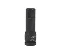 sourcing map 1/2" Empreinte x H18 18mm Douille Impact Hexagonal Pointe Métrique 3" Longueur Cr-Mo Acier