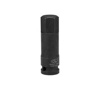 sourcing map 1/2" Empreinte x H21 21mm Douille Impact Hexagonal Pointe Métrique 3" Longueur Cr-Mo Acier