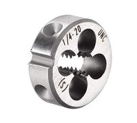 sourcing map 1/4"-20 UNC Filière Filetage Droite Main Rond Machine Alliage Acier