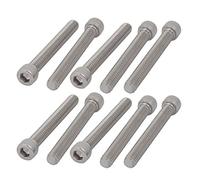 sourcing map 1/4-20x2" acier inox 304 filetée complète vis tête 10Pcss