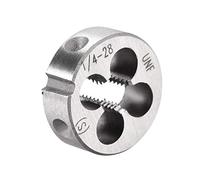 sourcing map 1/4"-28 UNF Filière Filetage Droite Main Rond Machine Alliage Acier