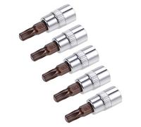 sourcing map 1/4" Empreinte x T30 Douille Torx Pointe S2 Acier CR-V 38mm Longueur pour Usage Manuel Seulement 5Pcs