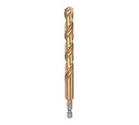 sourcing map 1/4" Hex Tige Foret 11mm Titane Ensemble M35 Haut Vitesse Acier Foret Hélicoïdal 143mm Long Entièrement Rectifié pour Bois, Inox Acier, Métal, Plastique