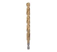 sourcing map 1/4" Hex Tige Foret 9.2mm Titane Ensemble M35 Haut Vitesse Acier Foret Hélicoïdal 125mm Long Entièrement Rectifié pour Bois, Inoxydable Acier, Métal, Plastique