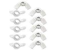 sourcing map 1/4 Pouce Femelle Filetage Écrou Papillon Papillon Wing Nut Argenté 11pcs