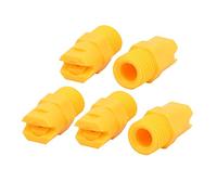 sourcing map 1/4PT 80 Degré pour Standard PP Embout Plat Veejet Jaune 5pcs
