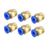 sourcing map 1/4PT Filétage 6 mm Raccord rapide pneumatique Diamètre tout droit connecteur 6PCS