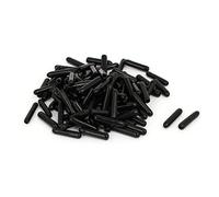 sourcing map 1,5 mm diamètre intérieur flexible en caoutchouc Vis couvercle protecteur filetage 100pcs noir