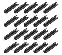 sourcing map 1.7mmx8mm Goupille à Ressort Fendue Acier carbone tablette divisé broche Noir 20 pcs